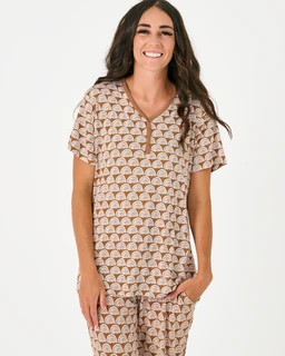 Rust_Rainbow-SS_Womens_Pajama_Top-0196