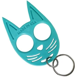 Teal_My_Kitty_Plastic_Self-Defense_Keychain_Weapon