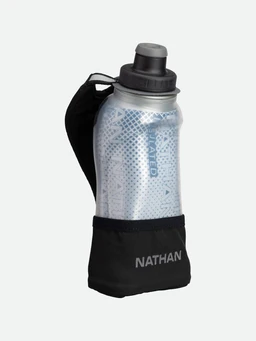 color:Black/Marine Blue||view:SKU Image Primary||seo:NATHAN QuickSqueeze Lite 12oz Insulated Handheld - Black/Blue Marine - Front of Handheld
