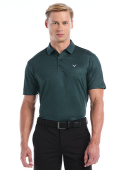 Mens-Heather-Geo-Print-Golf-Polo-Green-Gables-Callaway