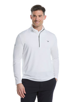 Mens-Solid-Sun-Protection-Quarter-Zip-Golf-Pullover-Bright-White-Callaway