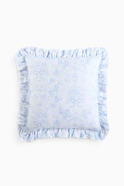 RUFFLEDEUROPILLOW26X26-NantucketBlue