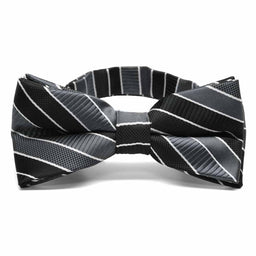 black-douglas-stripe-band-collar-bow-tie