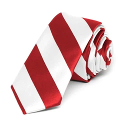 red-and-white-skinny-striped-tie