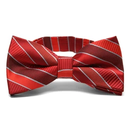 red-stripe-band-collar-bow-tie
