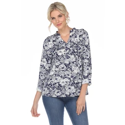 womens-pleated-long-sleeve-floral-print-blouse-167997