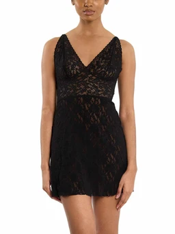Hanky-Panky-Retro-Plunge-Chemise-Black-View-1