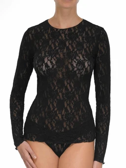 Hanky-Panky-Signature-Lacer-Long-Sleeve-Top-Black-View-1