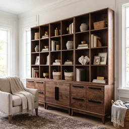 Walnut_Ashbury_Sectional_Bookcase_Chair_Middle_Of_Room