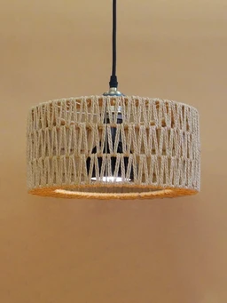 Colette-WalnutRattanLampshadeBlackPendant