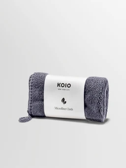 Front view of Koio Microfiber Cloth showcasing its rolled microfiber texture on a white background