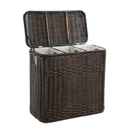 3-compartment_wicker_laundry_hamper_antique_walnut_brown_lid_open-item000507