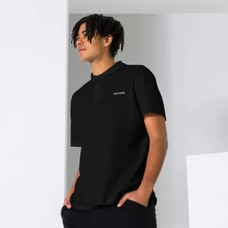 unisex-pique-polo-shirt-black-front-6476d2806adc2