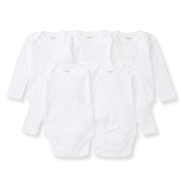 LY10197-CLD-Solid-Organic-Cotton-Long-Sleeve-Baby-Bodysuits-5-Pack