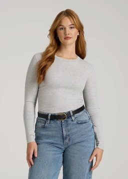 American-Tall-Women-Long-Sleeve-Ribbed--Crew-Neck-Tee-Grey-Mix-Front_567ae1f1-1cef-4d96-8b48-fae649117e7f