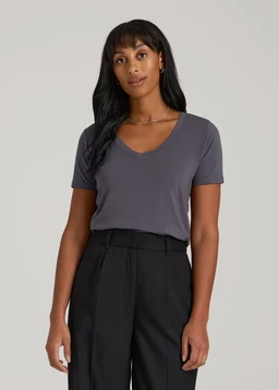 American-Tall-Women-Scoop-V-Neck-Tee-Charcoal-Front_ff436042-9370-4a4b-bf56-cb5176c1537f