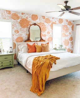 orangefloralwallpaper