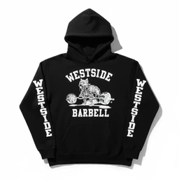 WestsideBarbellHoodedsweathsirtblackOGFront