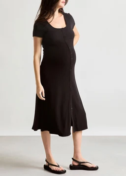 SoftestRibNursingMidiDress_Black-3