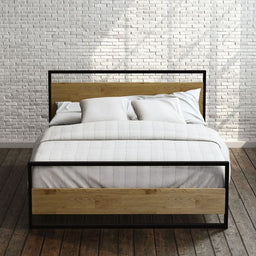 10739095048_1_Suzanne_Metal_and_Wood_Platform_Bed_Frame_with_Footboard